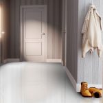 Square hvid højglans Laminatfliser, 61 x 61 cm