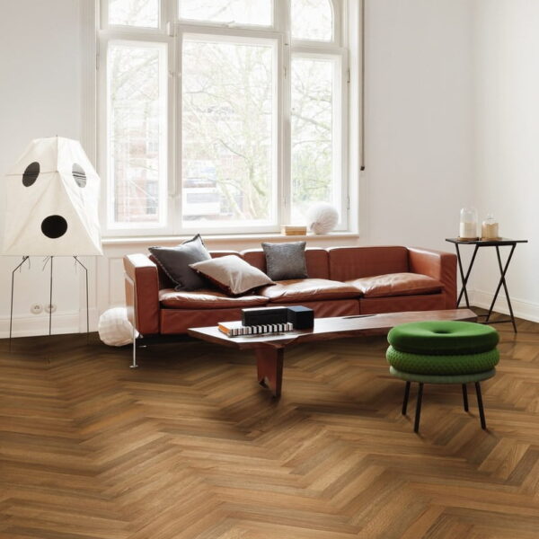 Haro sildebensgulv, Røget eg børstet, matlak