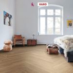 Haro sildebensgulv maxi, Eg sandgrå markant, børstet, matlak